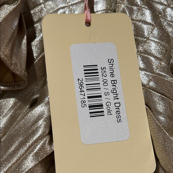 Entro Gold Ruffle Mini Dress - Picture 2 of 2